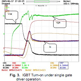 在单个IGBT驱动刺激门操作